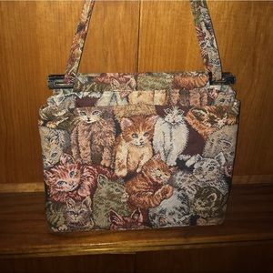 Vintage Toby Weston tapestry cat bag